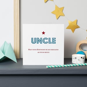 Personalised Uncle Card | Uncle birthday cards from Niece | Shmuncki