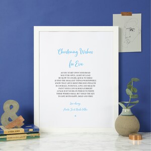 Baby Christening Poem | Unframed A4 Print by Shmuncki | Shmuncki