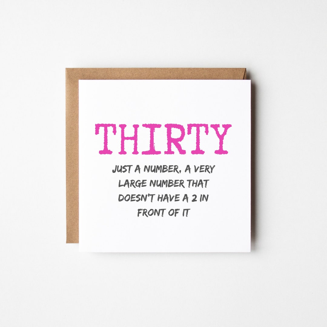 Rude 30th Birthday Card, for Her. Happy 30th Birthday Cards, Add a ...