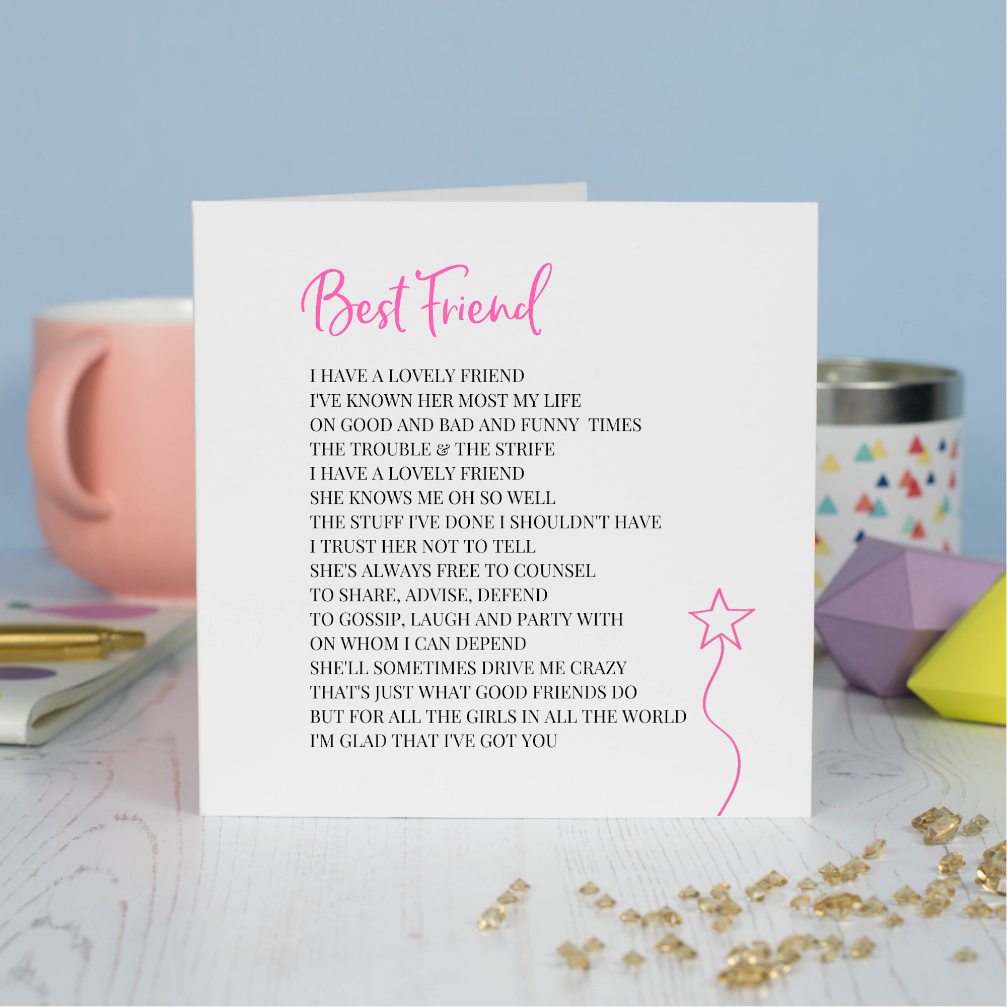 Birthday Card for Friend Best Friends Birthday Cards - Etsy