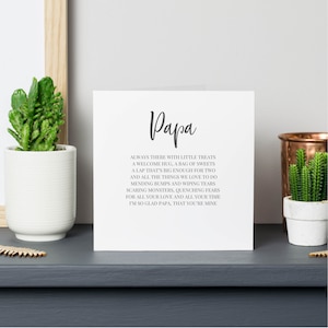 Instant Download | Printable | Papa Poem | Papa Card | Shmuncki