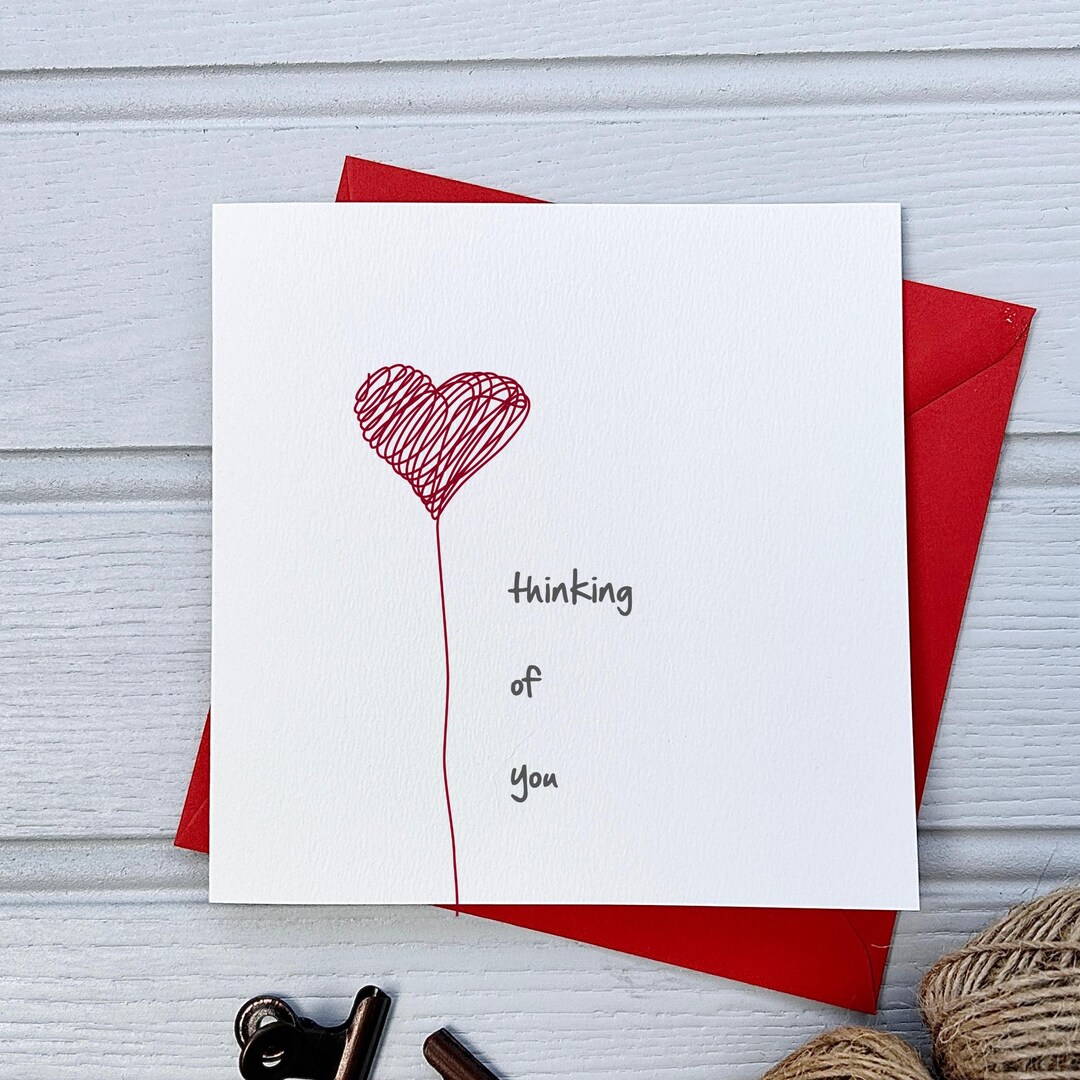 Thinking of You Card | Sympathy Card | Sending Love Cards | Shmuncki - Etsy