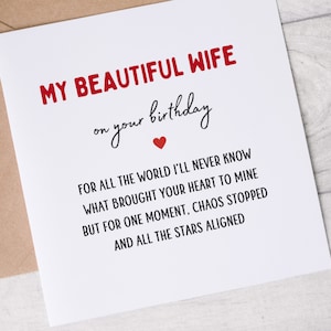 Beautiful Wife Card | Wife Birthday poem