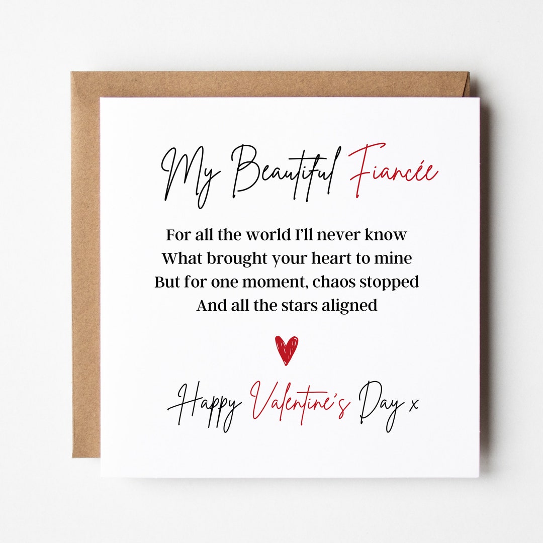 Fiancee Valentine Card for Future Wife to Be Valentines Day Card for ...