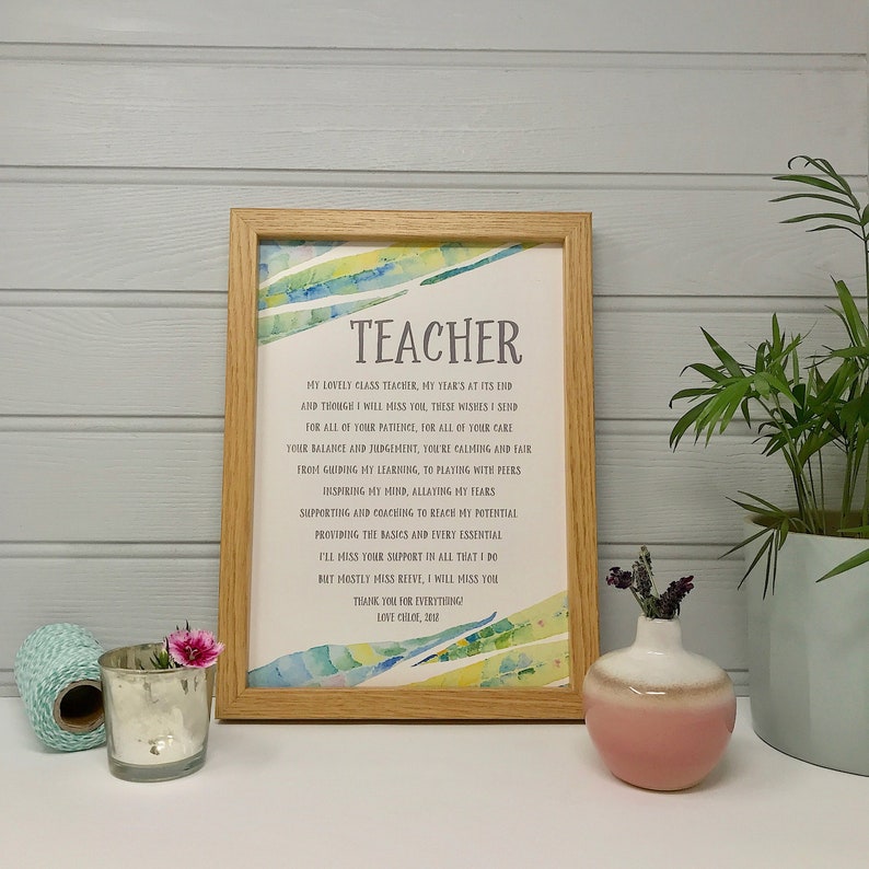 Thank you Teacher card Teacher Gift Shmuncki