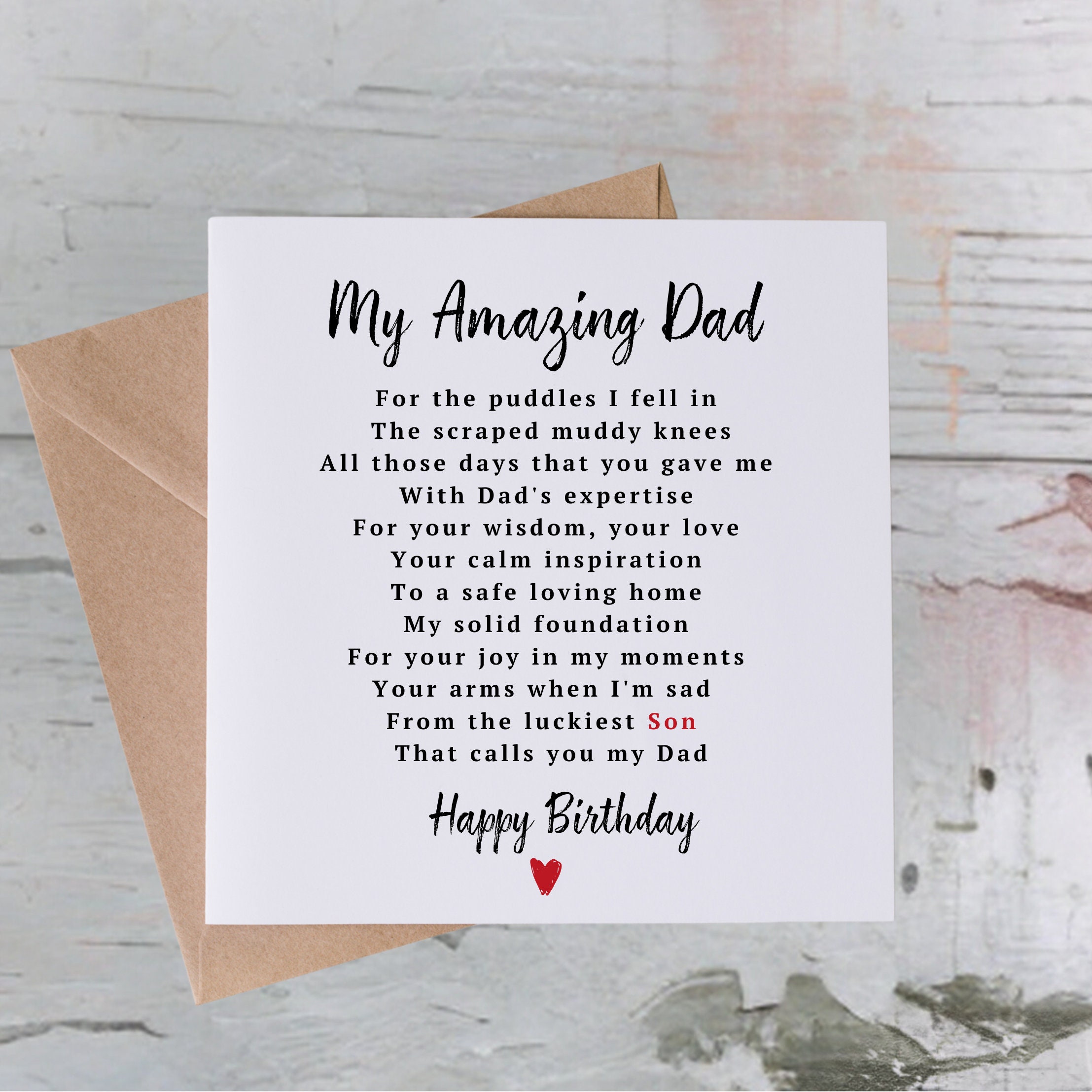 Cartes D'anniversaire Pour Papa – Daddysaurus – Carte D'anniversaire Pour Papa De La Part De Sa Fille, Fils, Carte D'anniversaire Pour Papa Mignon, Dinosaure, 14 X 14 Cm, Cartes De Vœux Amusantes