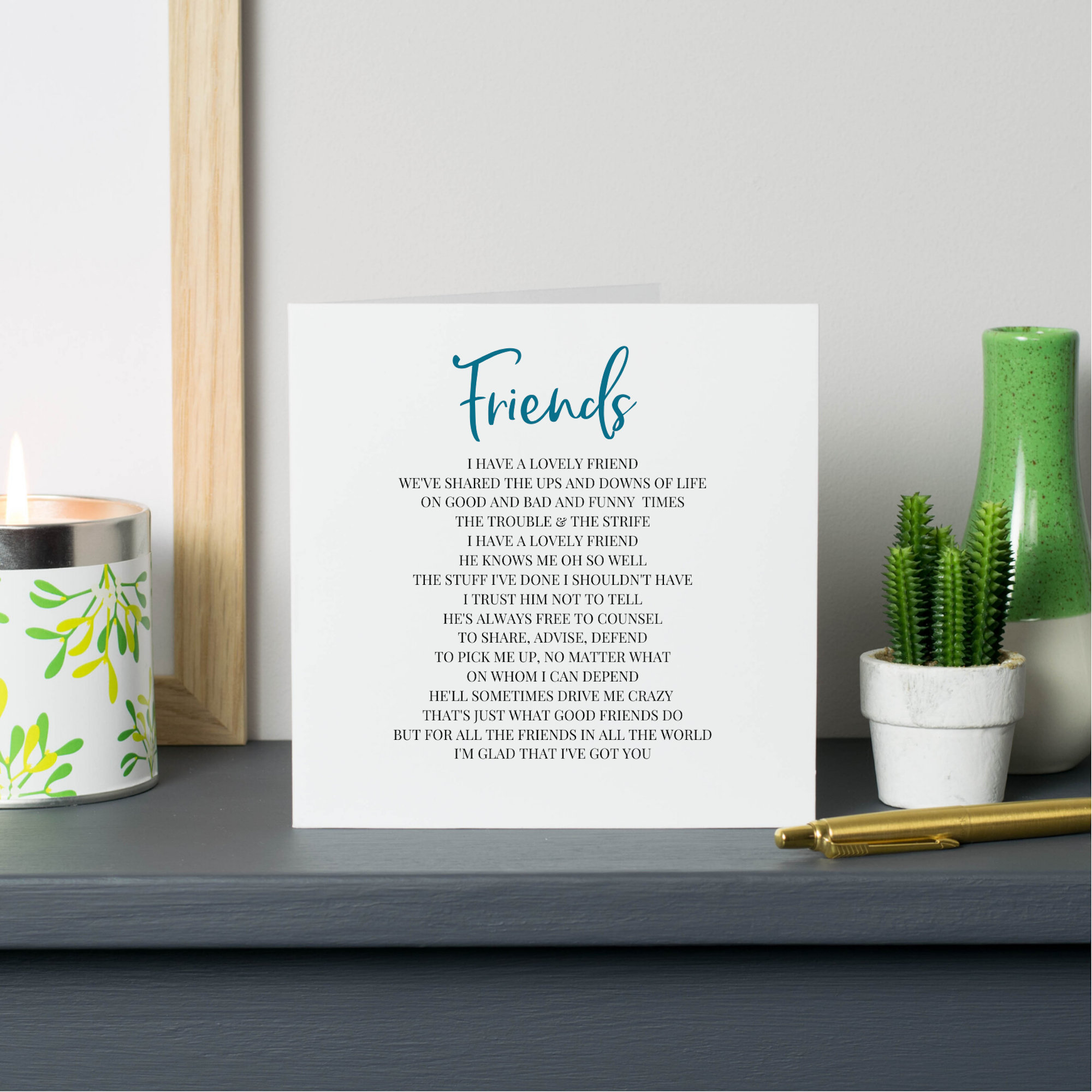 Male Friend Poem Friend Card for Him Shmuncki | Etsy UK