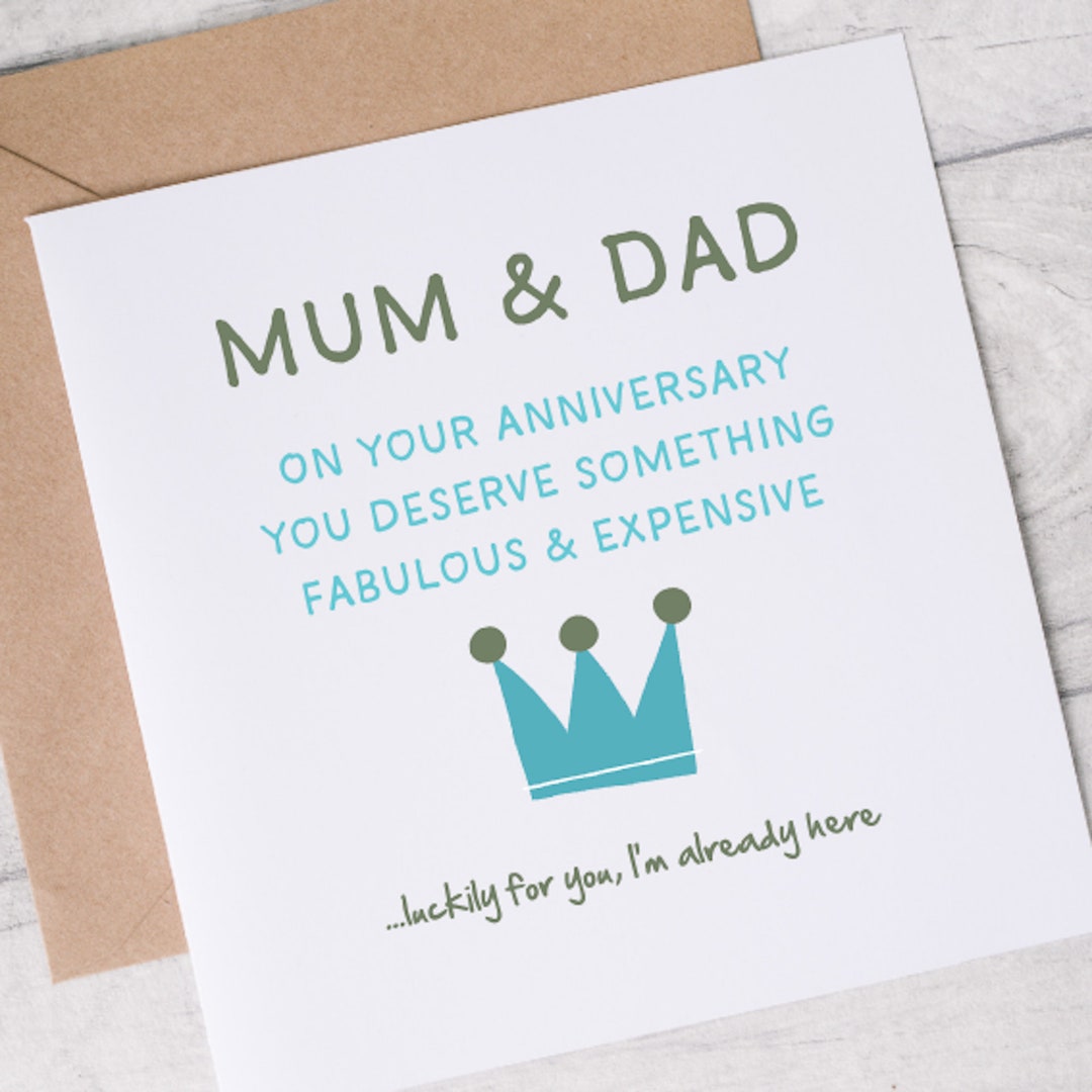 Mum and Dad Anniversary Card Parents Anniversary Cards Shmuncki - Etsy