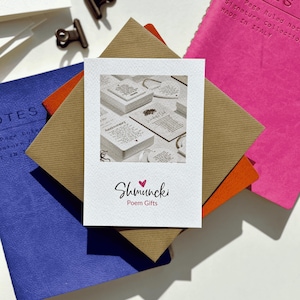 Shmuncki Poem Gifts logo – creators of heartfelt poem cards, personalised gifts, and original poem print keepsakes by poet Helen Walters. Handmade in the UK, each sentimental keepsake is crafted with meaning, emotion, and poetic detail. These unique poem cards are more than a card – they’re a meaningful gift to treasure, perfect for framing and celebrating life’s most heartfelt moments
