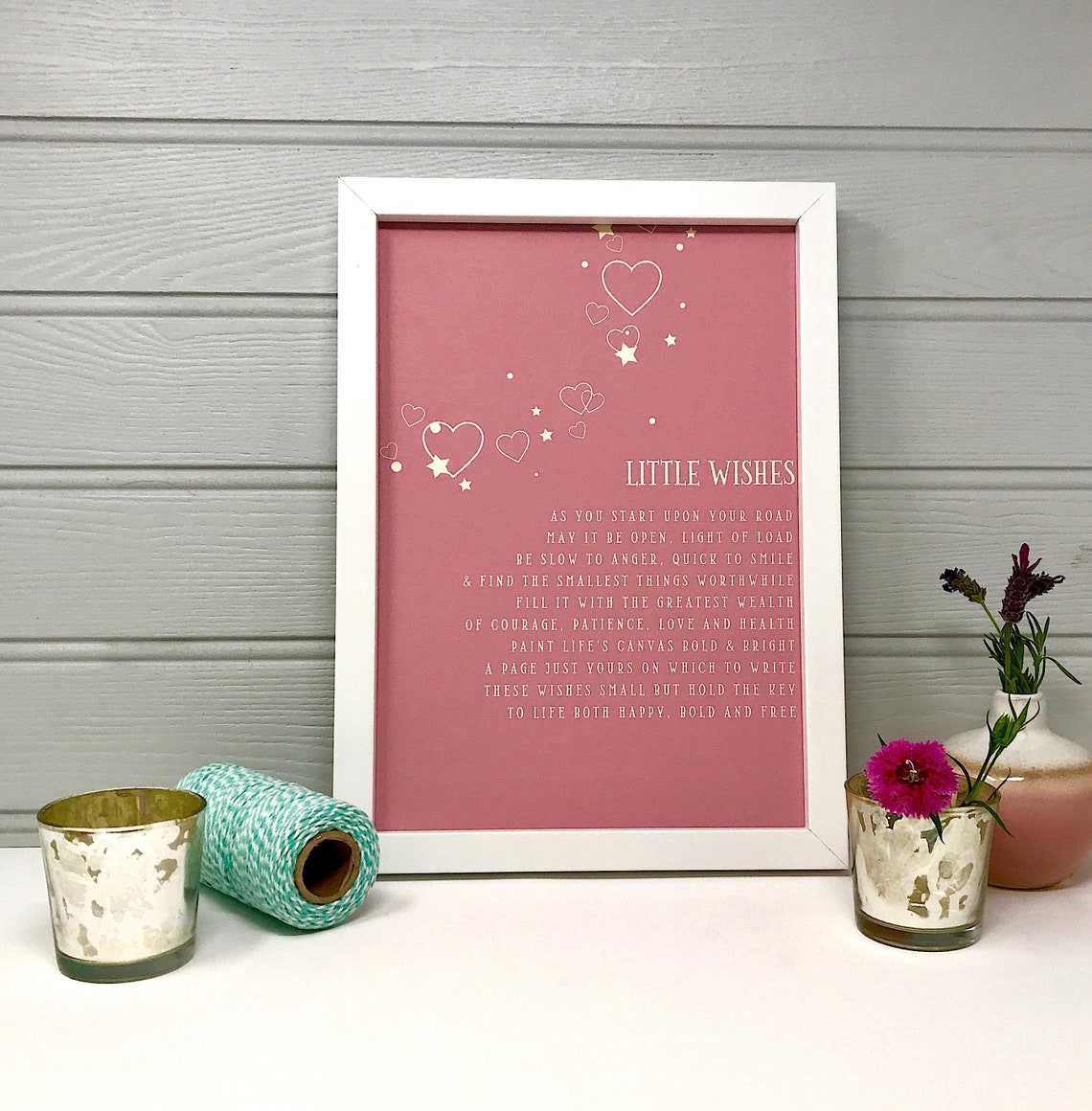 Personalised Baby Christening Gift Unframed A4 Print Etsy
