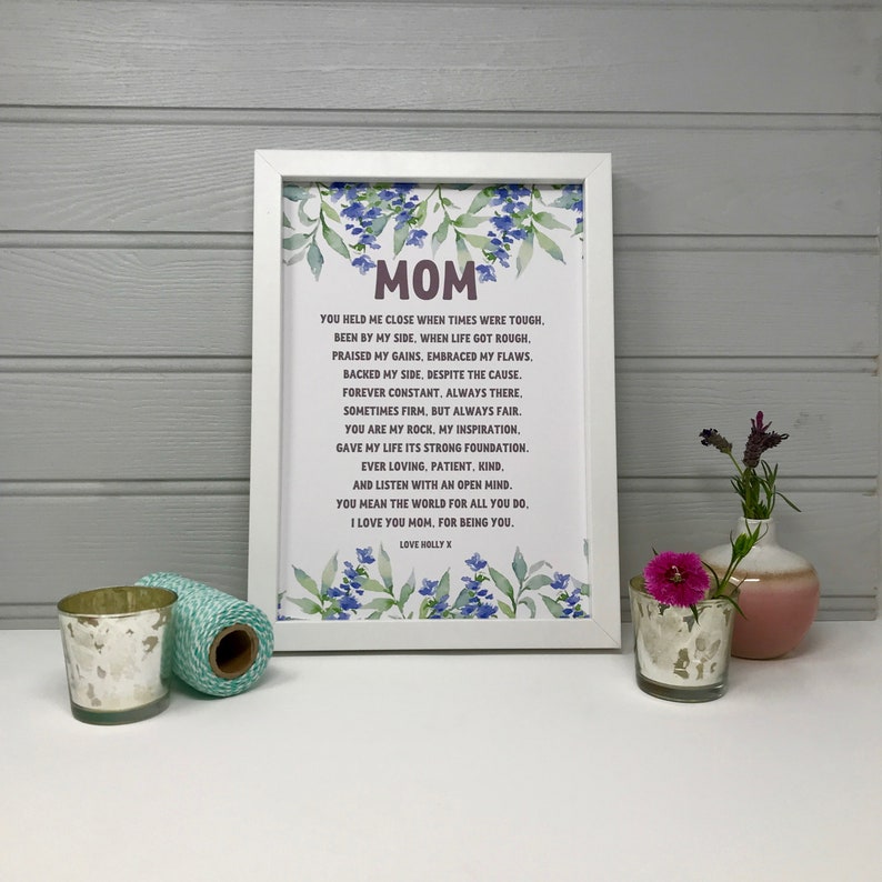 Mom Poem Mom Birthday or Christmas card By Shmuncki | Etsy