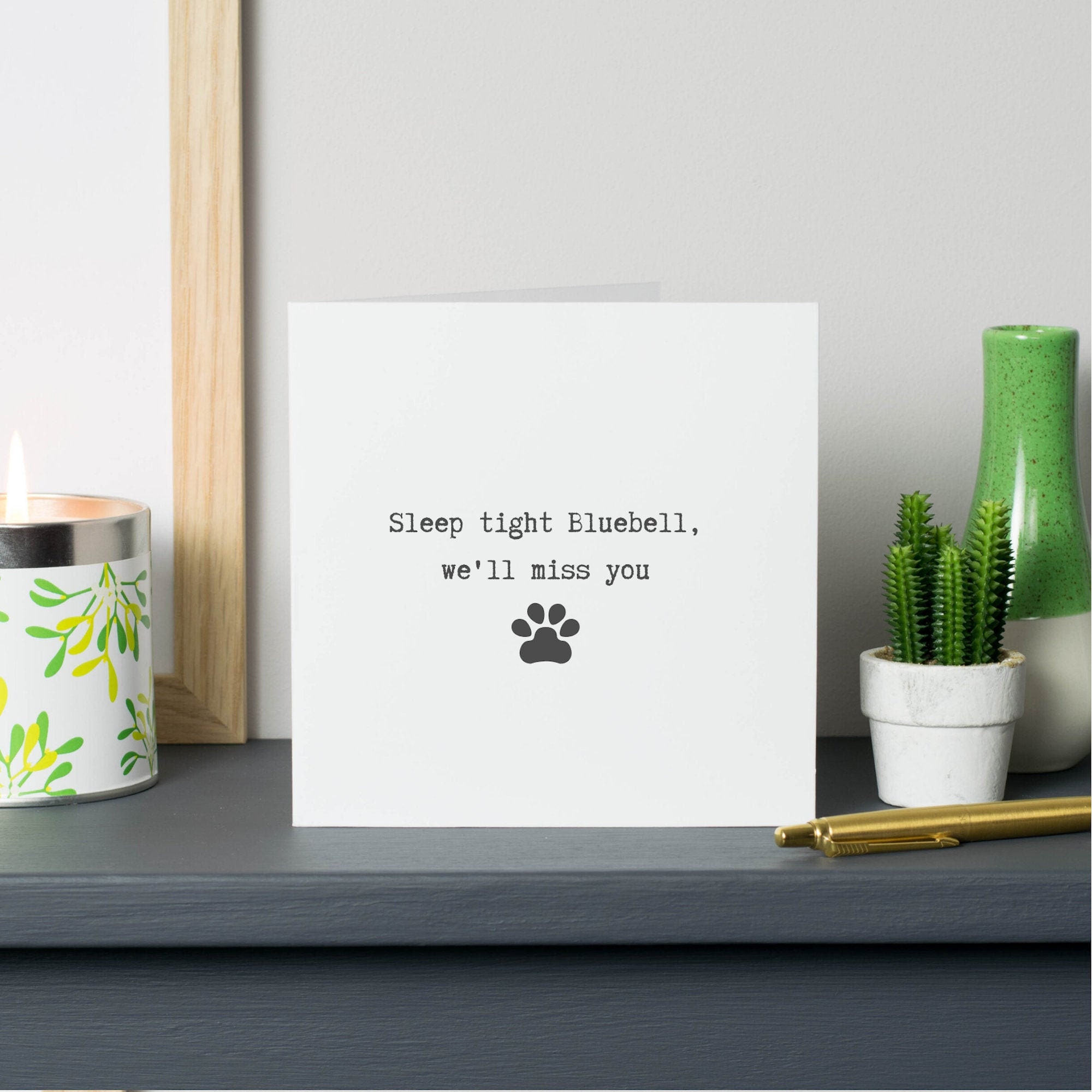 Personalised Dog Bereavement Card Pet Loss Card Shmuncki | Etsy
