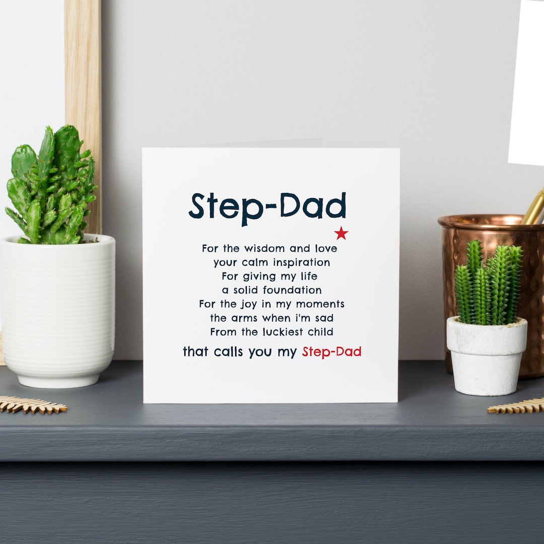 Amazing Stepdad Card Step Dad Poem Cards - Etsy