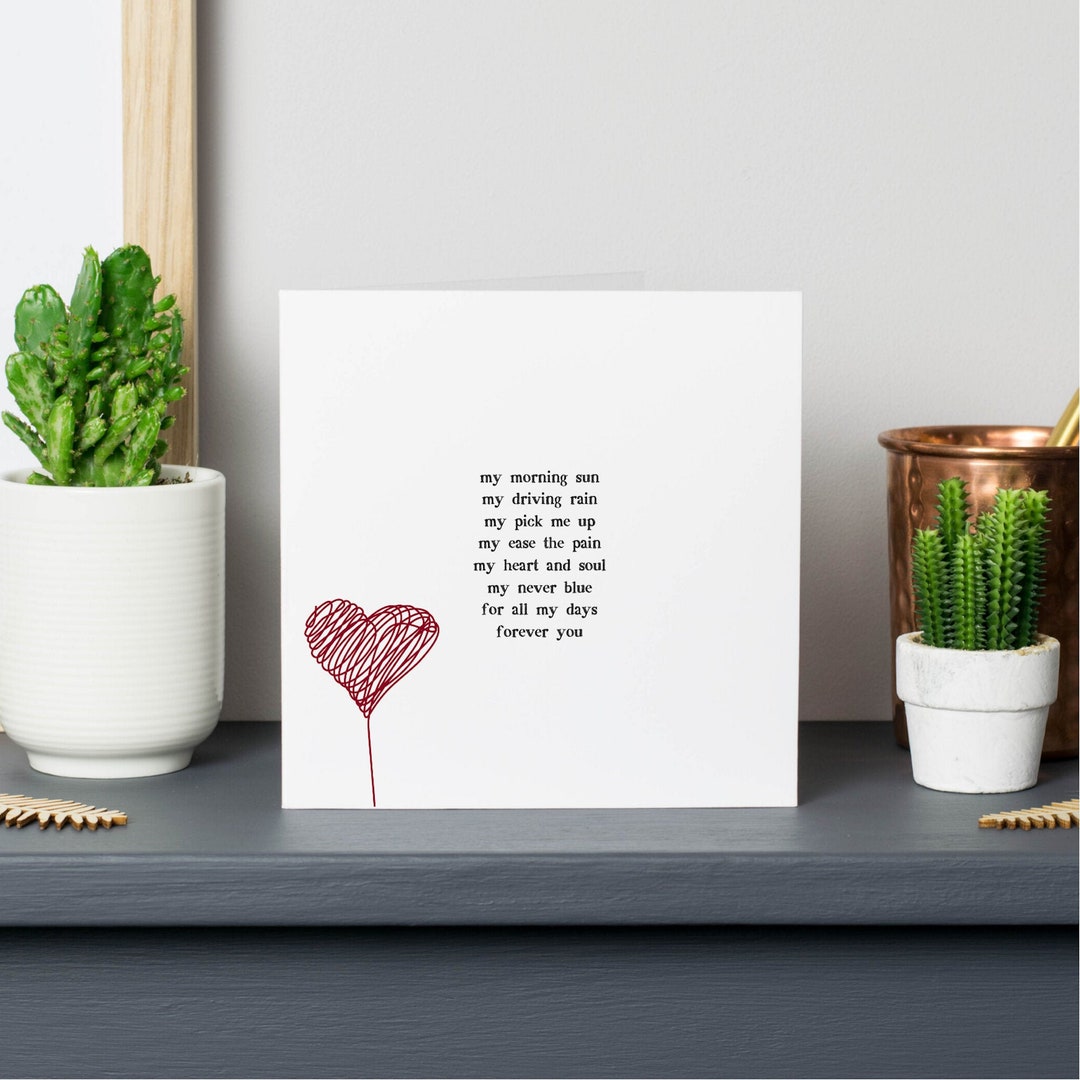 Digital Romantic Anniversary Love Poem Card, (printable Download) - Etsy