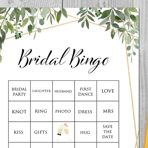 50x Prefilled Bridal Bingo Cards Prefilled Bridal Shower Etsy