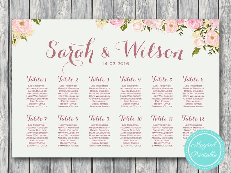 DIY WD67 WC50 Wedding Seating Sign Digital File Wedding Seating Poster Wedding Seating Board Printable Custom Wedding Seating Chart