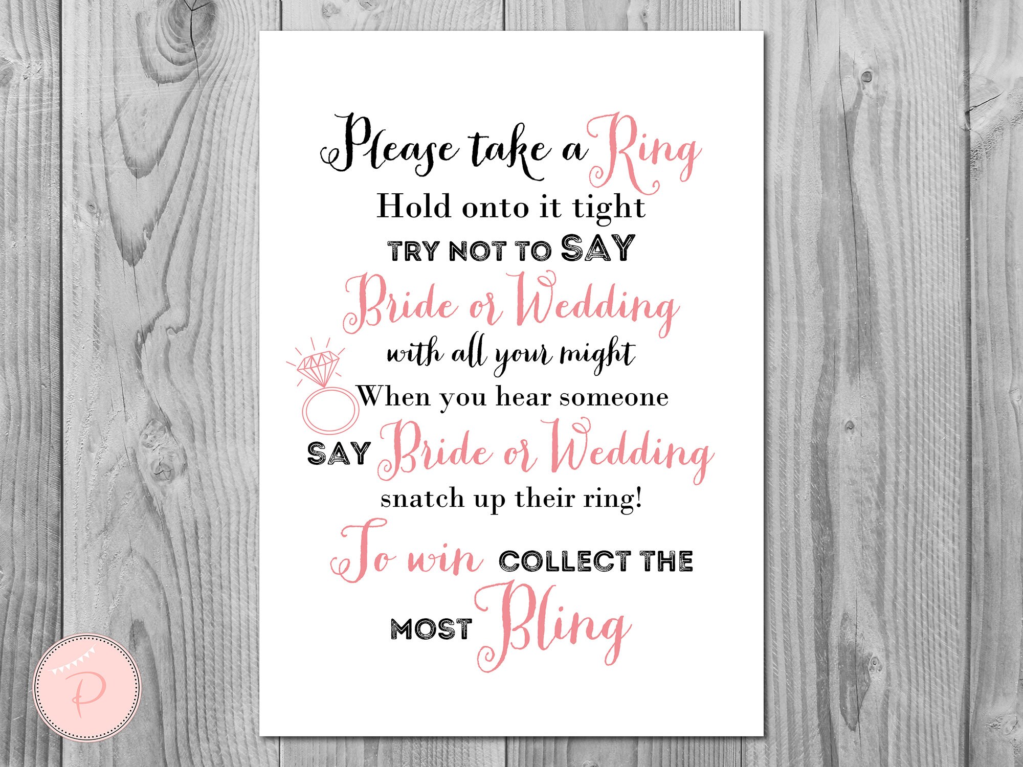 Butterfly Don't Say Bride Or Wedding Game Put A Ring On It Jeu De