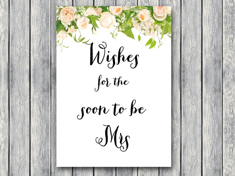 Wishes for the Bride to be Card Wishes for the Soon to be Etsy