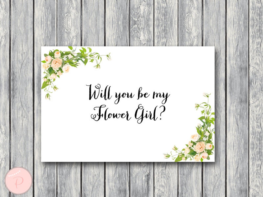 Will You Be My Flower Girl Printable Cards Wedding Printable - Etsy