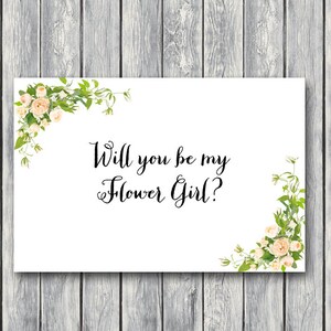 Will You Be My Flower Girl Printable Cards Wedding Printable - Etsy
