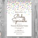 Custom Invite, Baby Sprinkle invitation, Rainbow Party invitation, Confetti Birthday Invitation, Baby Shower Invitation TLC108