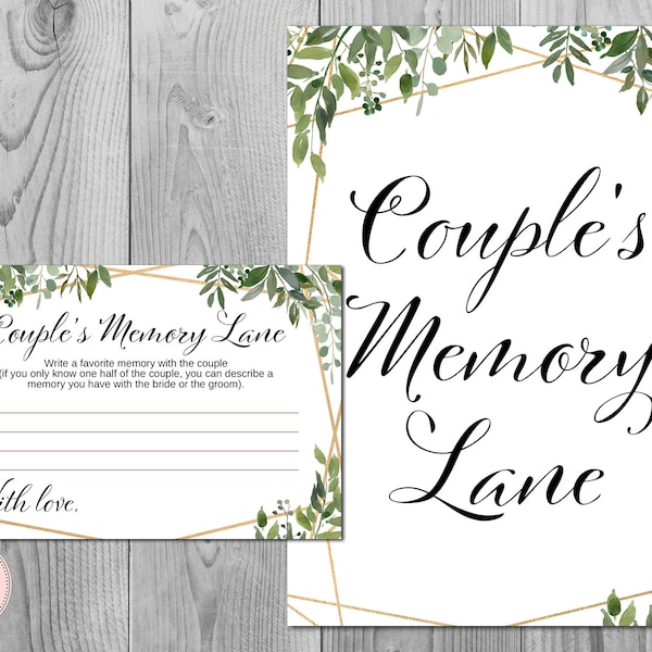 Engagement Memory Lane Game Etsy