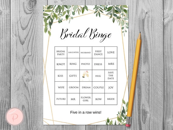 Bridal bingo outlet