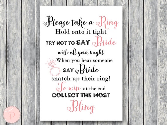 Don't Say Bride Game Don't Say a Word Game Take a | Etsy