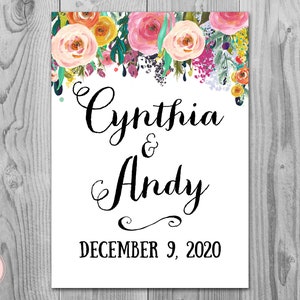 Garden Personalized Welcome sign, Engagement Welcome, Wedding Welcome sign, Wedding Sign, Wedding Sign, Personalized wedding sign WD70 TH15