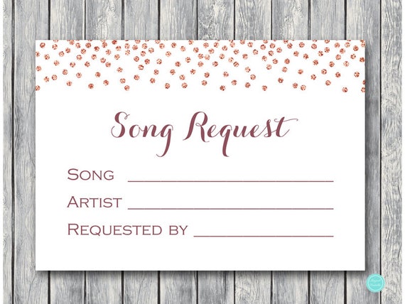 Wedding Song Request Card Wedding RSVP with Song Request | Etsy