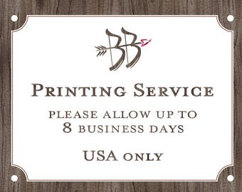 PRINTING SERVICE - Free Shipping for USA - Invitation Printing. Printed Invitations. Printed Name Cards. 5x7 Printed. Foamboard WD67 TH93
