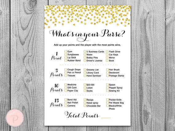 Halloween Ladies Night Whats in Your Purse Witches Night Out - Etsy | Whats  in your purse, Printable games, Booklet printing