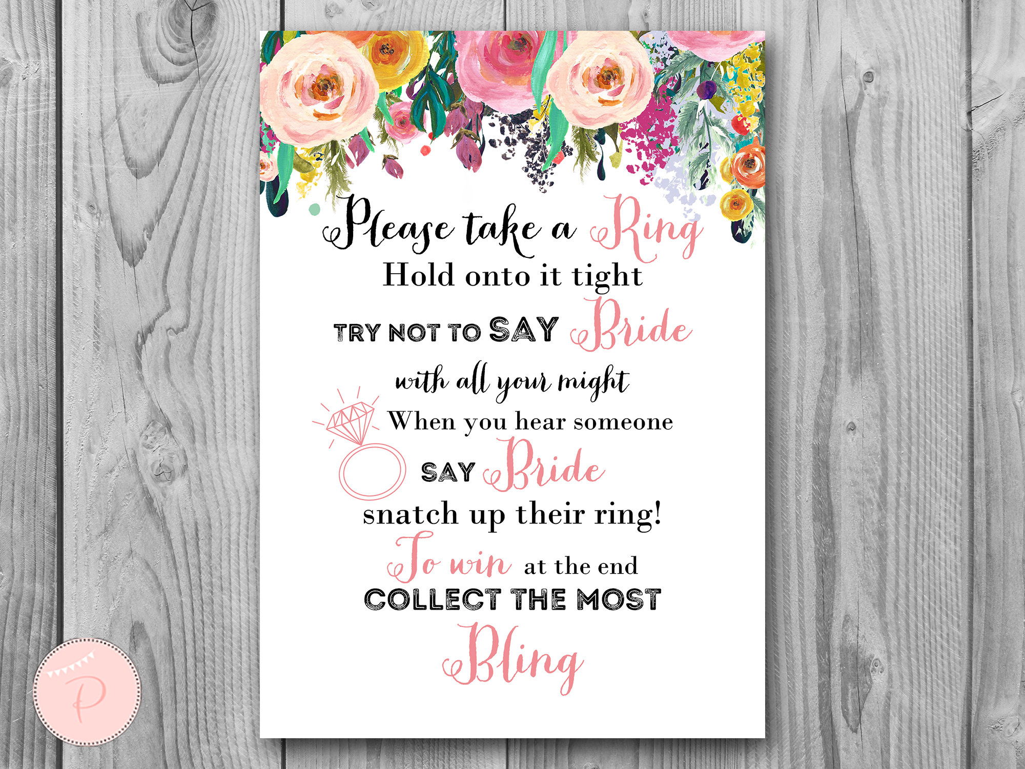Don't Say Bride Game Don't Say a Word Game Take a - Etsy
