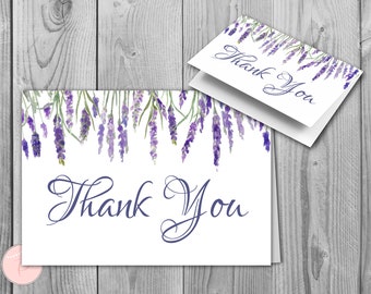 Lavendel bruiloft Bedankkaarten, opvouwbare dank u notities, bruiloft gunst kaarten, douche gunsten, bruids douche dank u kaarten TH85 WI72