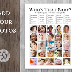 Gioco personalizzato "Chi è quel bambino?", Indovina le foto del bambino ospite, Giochi divertenti per baby shower, Download digitali, Chi è il bambino, TLC658T BABY