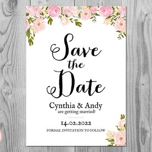 Enregistrer la date Invitation de mariage, Invitation imprimable, Invitation de douche nuptiale, Invitation de mariage WS23