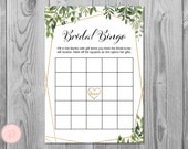 Greenery Bridal Shower Bingo, Printable Bridal Bingo, Gift Item Bingo, Bridal shower game, Bridal shower activity, Printable Games TH93