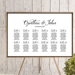 Encuentre su gráfico de asiento, tabla de asientos de boda imprimible, cartel de asientos de boda, signo de boda, tabla de asientos de boda TG00 signo TH00 WC155