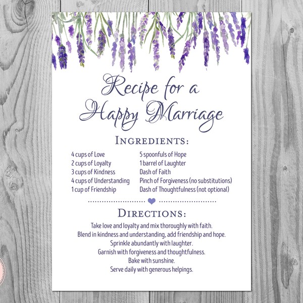 Recipe for a Happy Marriage Svg - Etsy