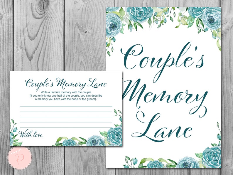 Teal Memory Teal Couple's Memory Lane, Favorite Memory of the Couple, Memory Lane ...