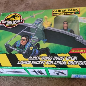 1997 Jurassic Park The Lost World Glider Pack with Malcolm