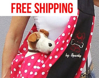 Small dog sling cerrier POLCA DOTS