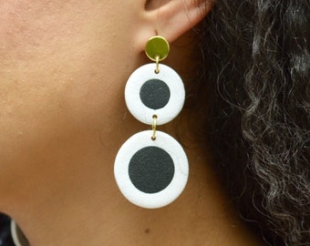 The Eclipse earrings | Lightweight polymer clay