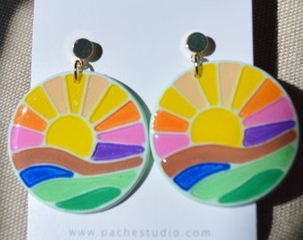 Sunset earrings (handmade)