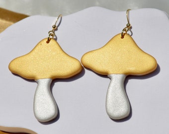 Golden Teacher Mushroom Earrings