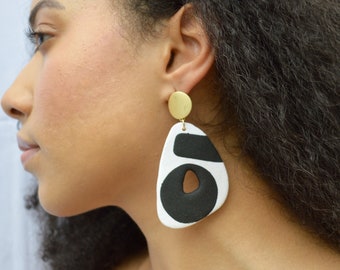 Los Paola: Pendientes colgantes de arcilla polimérica hechos a mano