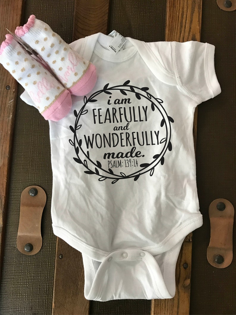 I am Fearfully and Wonderfully Made OnesieProverbsOnesie
