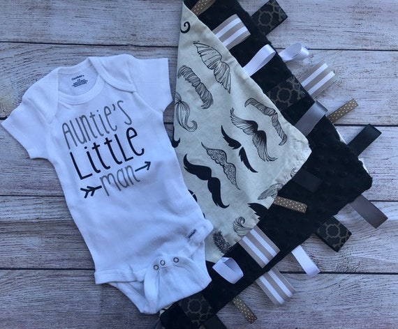 auntie's little man onesie