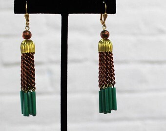 Sadie Green's Limited Edition Antique Tassel Earrings with Beads