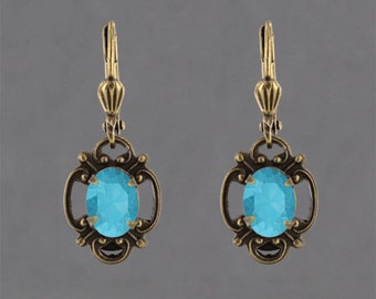 Sadie Green's Victorian Earring in Brass NE267A